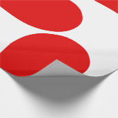 赤いハートシェイプラブクラシックシンプルミニマリズム ラッピングペーパー (角)