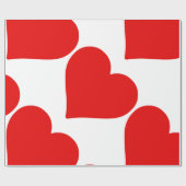 赤いハートシェイプラブクラシックシンプルミニマリズム ラッピングペーパー (フラット)