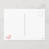 赤いハートシャルボードハッピーバレンタインデー シーズンポストカード (裏面)