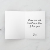 赤いハートシンプルかわいいラブ シーズンカード (内部)