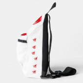 赤いハートシンプルオンホワイトハッピーバレンタインデー | スリングバッグ (右)