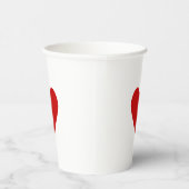 赤いハートシンプルラブミニマリストバモダンレンタイン 紙コップ (右)