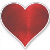 赤いハートシール シール (正面)