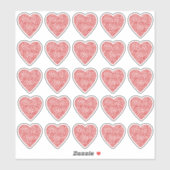 赤いハートシール シール (シート)