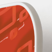 赤いハートスクエアピックボールパドル ピックルボールラケット (左詳細)