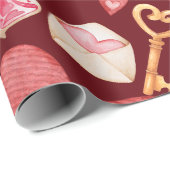 赤いハートスタイル ラッピングペーパー (ロールコーナー)