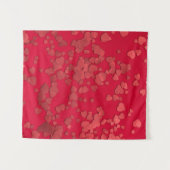 赤いハートステッカーデジタル タペストリー (正面(横))