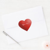 赤いハートステッカー文字テンプレート6 ハートシール (封筒)