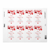 赤いハートストリングバレンタインベーキングラベル ラベル (フルシート)
