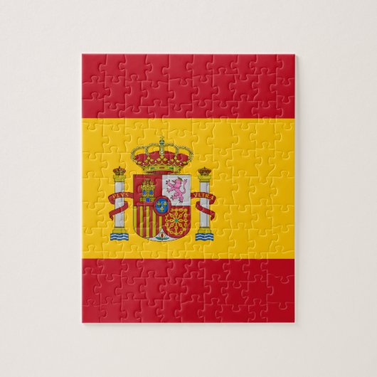 赤いハートスペインの付き国旗 – スペイン/スポーツファン ジグソーパズル (縦)