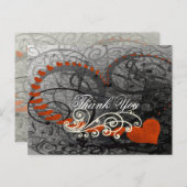 赤いハートスワーズありがとう ポストカード (正面/裏面)