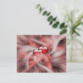 赤いハートズエレガントラブヴァレンティネス ポストカード (スタンド正面)