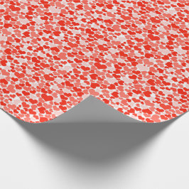 赤いハートズバレンタインデーピンクラブホリデー ラッピングペーパー