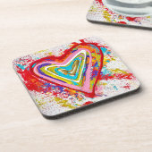 赤いハートセット6コースター コースター (左側)