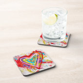 赤いハートセット6コースター コースター (右側)