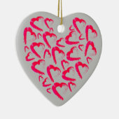 赤いハートセラミックオーナメント セラミックオーナメント (右)