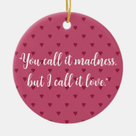 赤いハートセラミックオーナメント セラミックオーナメント