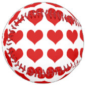 赤いハートソフトボール ソフトボール (正面左)