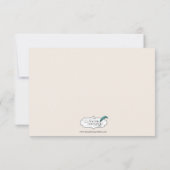 赤いハートツリーオンアイボリーウェディングレセプションカード 招待状 (裏面)