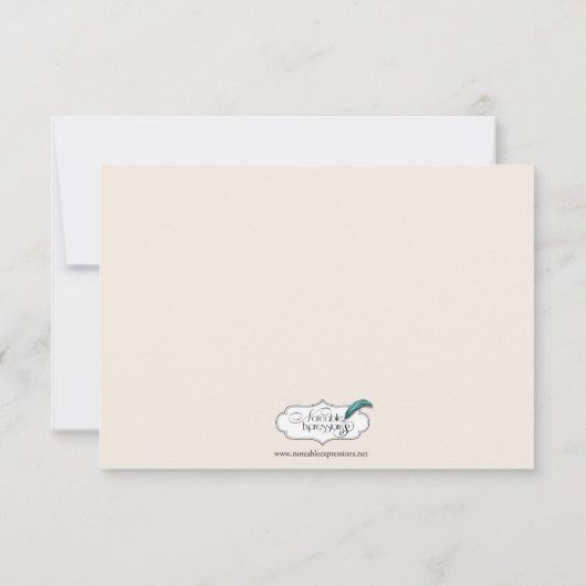 赤いハートツリーオンアイボリーウェディングレセプションカード 招待状 (裏面)