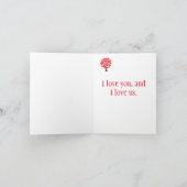 赤いハートツリーバレンタイン シーズンカード (内部)