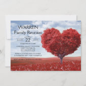 赤いハートツリーファミリ懇親会 招待状 (正面)