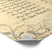 赤いハートツリー100 150ゲストのアルファベット結婚順 ポスター (角)