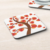 赤いハートツリー コースター (左側)