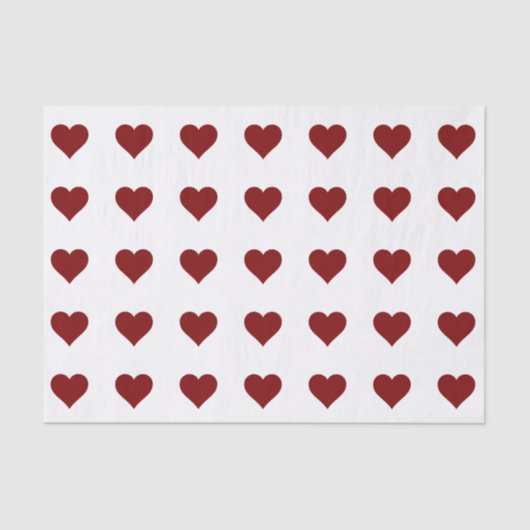 赤いハートティッシュペーパー 薄葉紙 (正面)