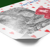 赤いハートテディベアかわいいフォトフレームテンプレート フォトプリント            (角)