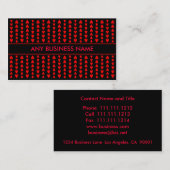 赤いハートデザイナーパターン 名刺 (正面/裏面)