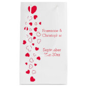 赤いハートデザインヴァレンティネス結婚デイ スモールペーパーバッグ (正面)