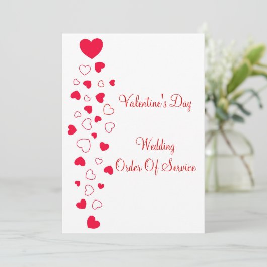 赤いハートデザインヴァレンティネス結婚デイ プログラム (スタンド正面)