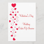 赤いハートデザインヴァレンティネス結婚デイ プログラム (正面)