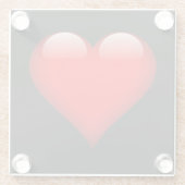 赤いハートトレンディーラブ結婚ズ ガラスコースター (裏面)