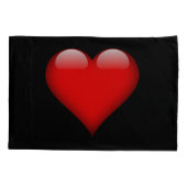 赤いハートトレンディーラブ結婚ズ 枕カバー (裏面)