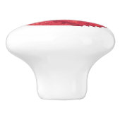 赤いハートドラゴンオンホワイト セラミックノブ (側面)