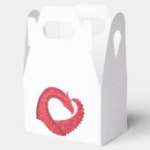 赤いハートドラゴンオンホワイト フェイバーボックス (オープン)