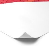 赤いハートドラゴンオンホワイト ポスター (角)