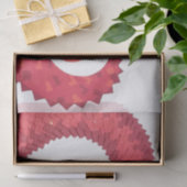 赤いハートドラゴンオンホワイト 薄葉紙 (ギフト)