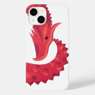 赤いハートドラゴンオンホワイト Case-Mate iPhone 14ケース