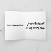 赤いハートドリーバレンタインズデイカード カード (内部)