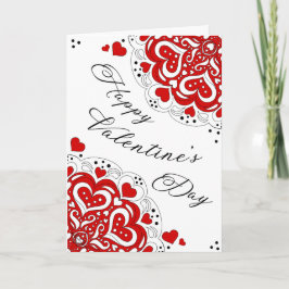 赤いハートドリーバレンタインズデイカード カード