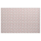 赤いハートナースドクターパターン ファブリック (ヤード)