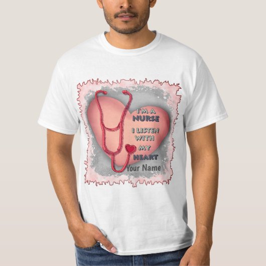 赤いハートナースTシャツ Tシャツ (正面)