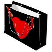 赤いハートネックレス ラージペーパーバッグ (正面アングル)