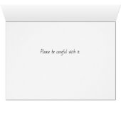 赤いハートノートオンウッドバレンタニパーソナライズされたーカード (内部横(下))