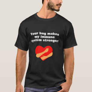 赤いハートハグコロナウイルスコビド引用文 Tシャツ