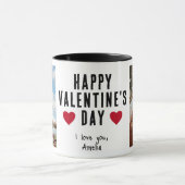赤いハートハッピーバレンタインデーボーイフレンド2写真 マグカップ (中央)