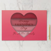 赤いハートハッピーバレンタインデー紙ランチョンマット ペーパーパッド (インサイチュ)